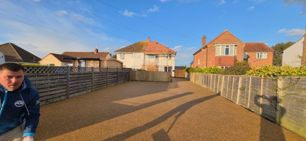 Wide view of the warm Penrith resin bound finish