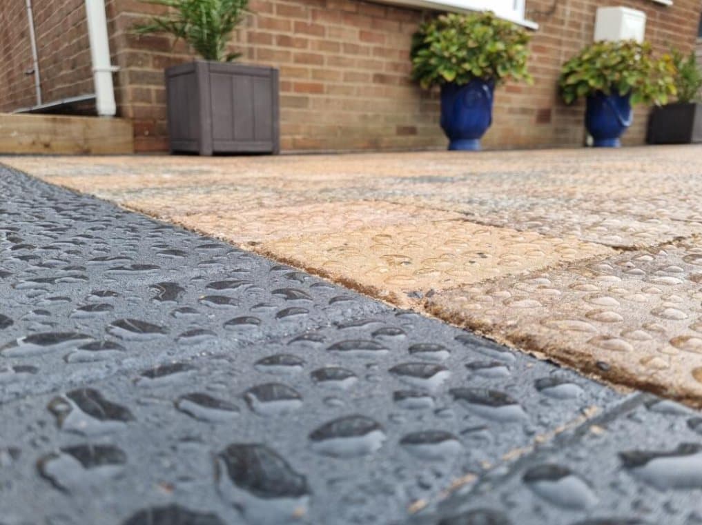 Cleaned and resealed driveway surface by Quantock Paving